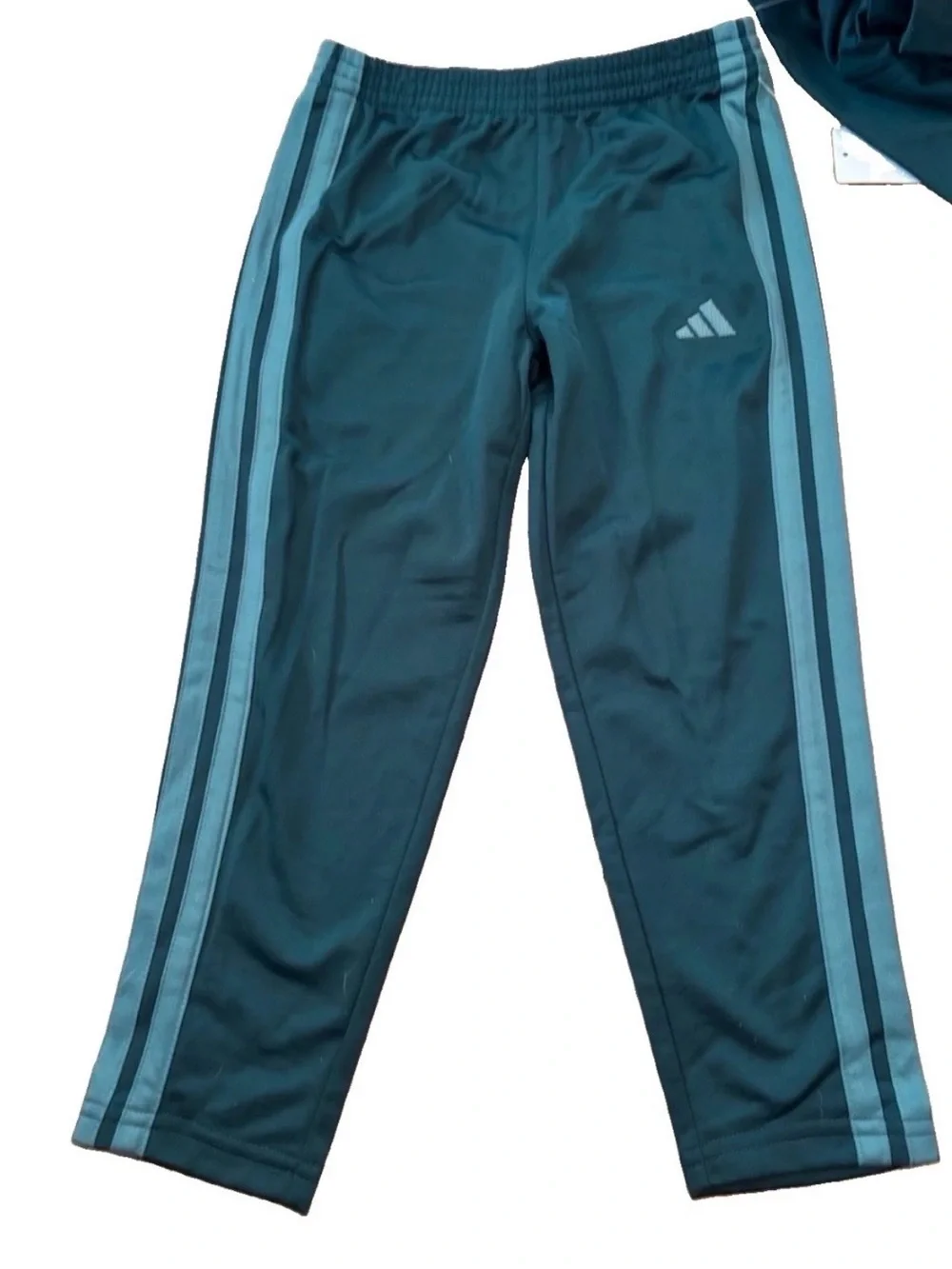 Adidas Boys 3-Piece Full Zip Jacket, Tee & Track Pants - Green - Size 5